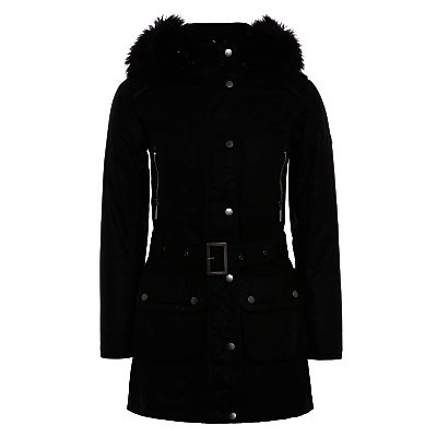 Barbour International Katana Wax Parka Jacket, Black Barbour International Katana Wax Parka Jacket, Black